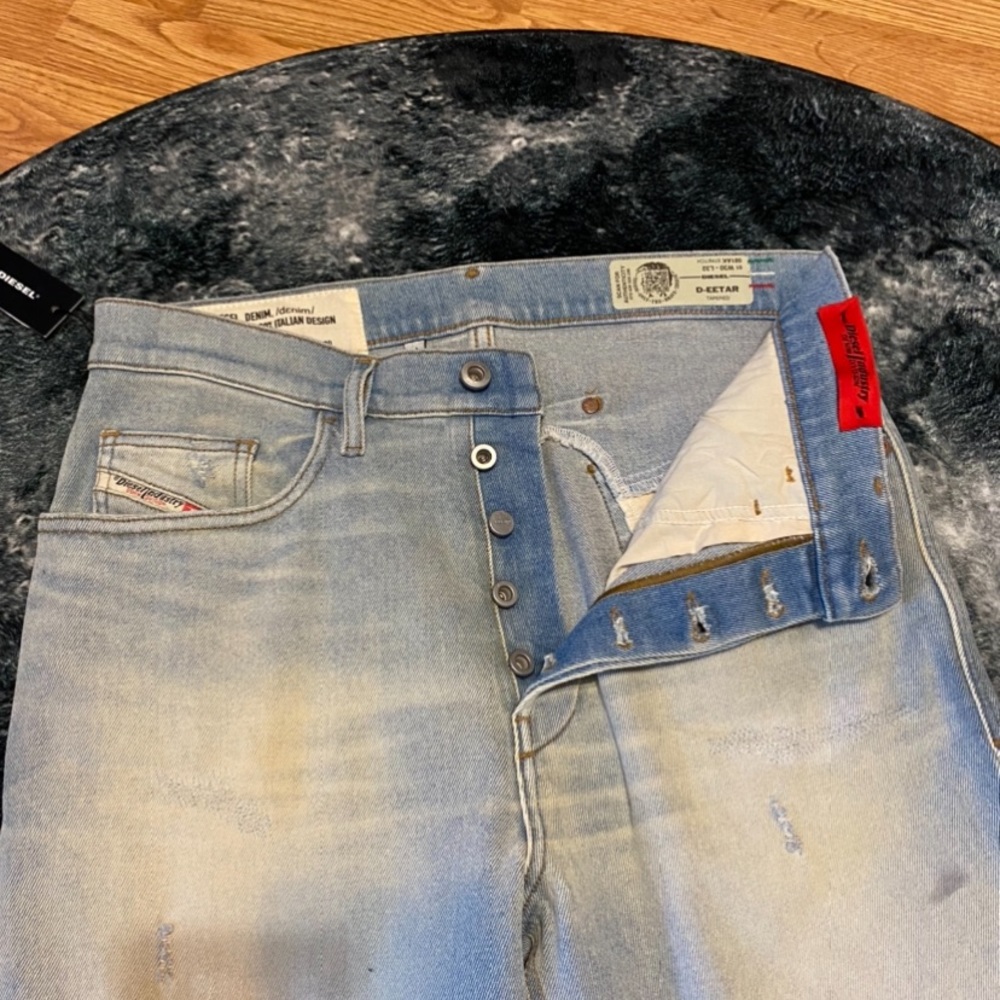 Diesel Faded Blue Men's Straight Jeans - Picture 6 of 16